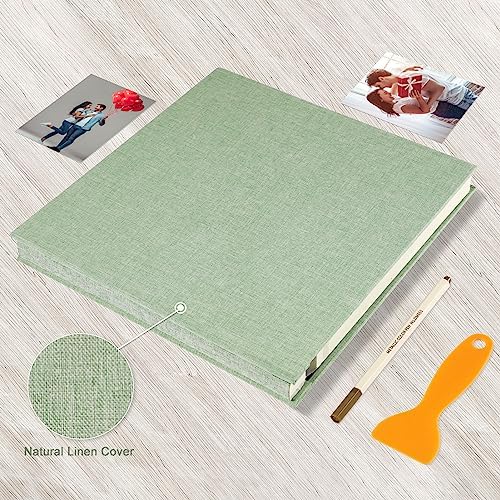 Photo Album Self Adhesive Pages 13.2x12.8 Scrapbook GrassGreen 60 Pages - Image 4