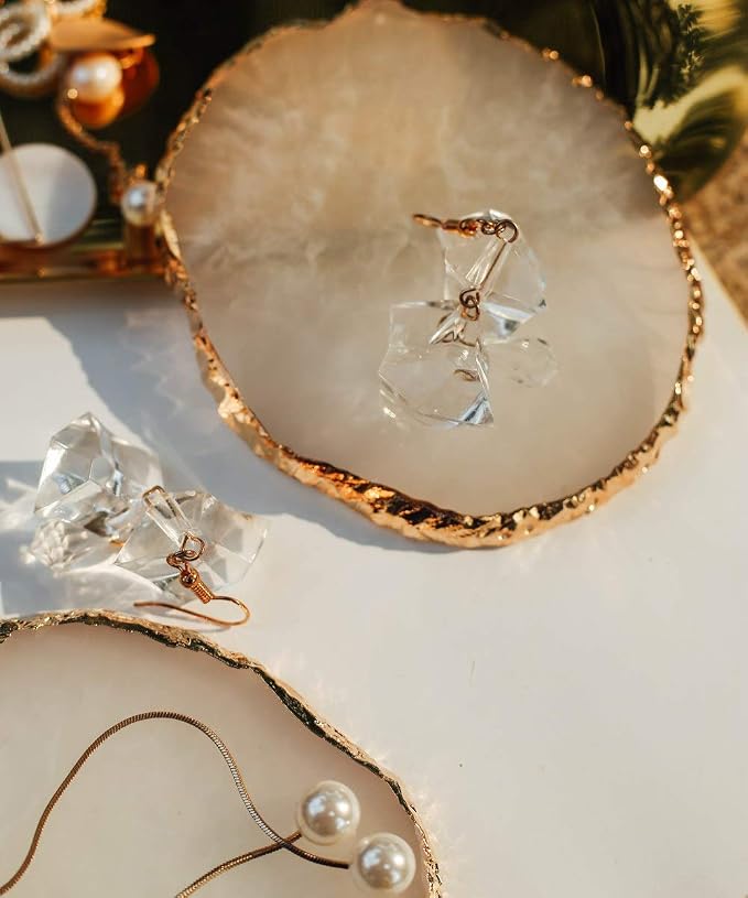 5pcs Acrylic Jewelry display tray, Retail earring risers for boutique store, white ring Holder for Photography Props【Resin-white 5pcs】 - Image 5