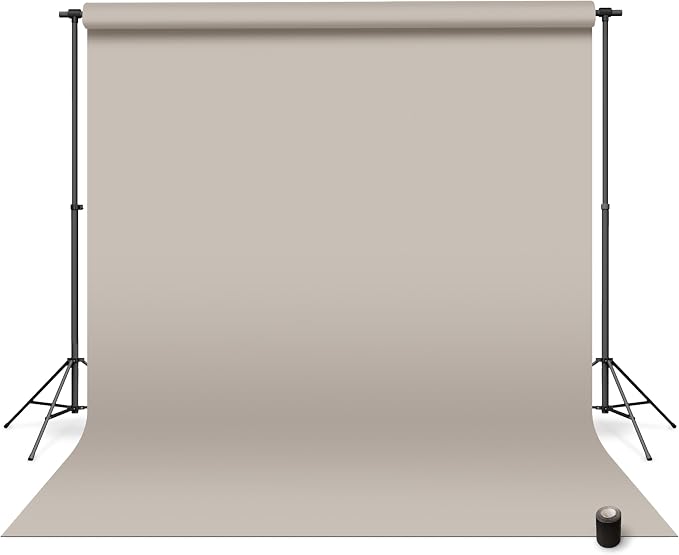 Denny Mfg Seamless Paper Backdrop for Photoshoot, Ash Grey, 86 in x 36 ft | Photoshoot backdrop, Matte Finish for Portraits, Product Photos and Video Shoots, with Free Roll Gaffer Tape (2 in x 13 ft) by Unknown
