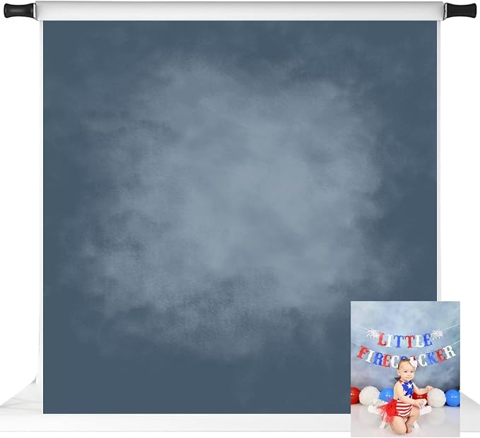 Kate Blue Photography Backdrops Abstract Photo Backdrop Poratrait Background for Photoshoot, 8x8ft by KateBackdropforPhotography