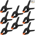 8 Pack Spring Clamps, 4.5inch Plastic Clips, Small Backdrop Clips, Clamps Heavy Duty, Spring Clips for Crafts, Backdrop Stand, Woodworking, Photography Studios (Black) by Romeda