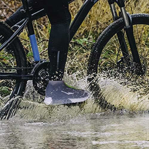 Shiwely Waterproof Shoe Covers, Silicone Reusable Shoe Cover Non-slip Durable Zipper Elastic Rain Cover Protection for Men Women (M (Women 5-7, Men 5-6), Grey) - Image 6