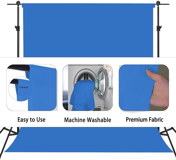 Royal Blue Photography Backdrop for Photoshoot, Fabric 10x20ft | Versatile Studio Photo Backgrounds, Non Reflective, Easy to Use, for Portraits, Product, Party, Video Creation - Image 6