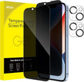 JETech Privacy Screen Protector for iPhone 14 Plus, 2+2 Pack | with Camera Lens Protector, Anti-Glare 9H Tempered Glass, Anti-Spy, Full Coverage, Scratch Resistant, Case-Friendly by JETech