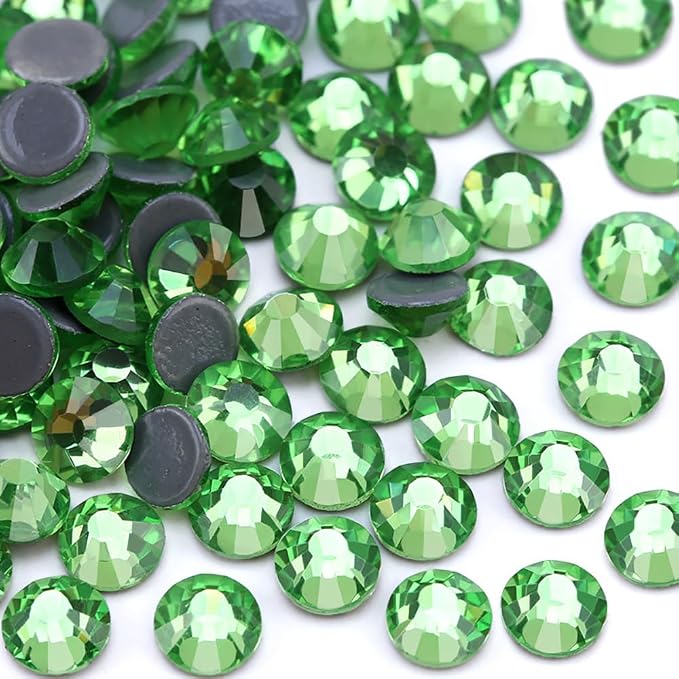 Jollin Hotfix Rhinestones Flatback Crystal Gems 2mm SS6, Light Green | 2880pcs Hot Fix Crystals Glass Rhinestones for Bedazzling, Crafting, Clothes, Shoes & Accessories DIY Decoration by Jollin
