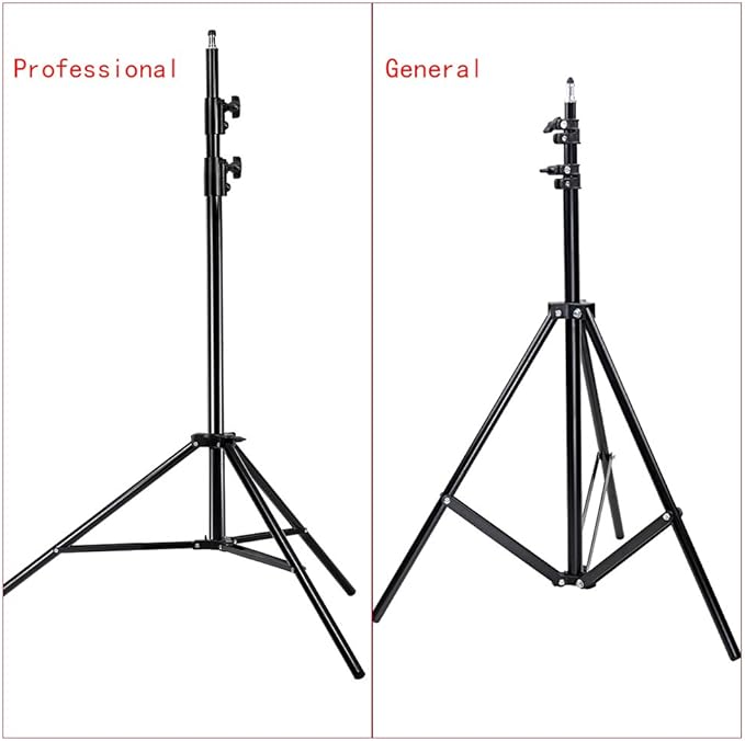 NEEWER PRO 9feet/260cm Spring Loaded Heavy Duty Photography Photo Studio Light Stands with 1/4" Screw & 5/8 Stud for Video, Portrait and Photography Lighting (2 Packs) | 2 Pack, Photo Studio Light Tripods, 1/4" Screw, 5/8 Stud, for Video, Portrait, and... - Image 2