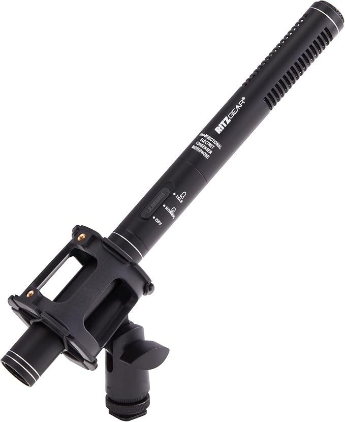 Professional Video & Broadcast Microphone | 10.8" Unidirectional Condenser Shotgun Mic for Indoor & Outdoor Film, Interview & Studio Recording for Camcorders and DSLR Camera - Black - Image 4