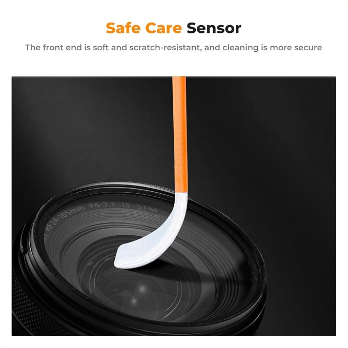 K&F CONCEPT APS-C-Frame Sensors Cleaning Swabs,for CCD and CMOS | 10 Pack Swabs,Vacuum Sealed, Soft and Flexible, Smooth and Lint-Free,Precision Cleaning,for Nikon Sony Canon Camera Clean - Image 5