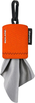 Classic Microfiber Lens Cleaner – Clip-On Pouch, Washable – for Binoculars, Scopes, Glasses, Screens | Classic | Blaze Orange, 10 x 10 Inch by SPUDZ