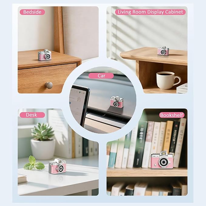 Mini Keychain Digital Camera Retro Mini Digital Video Camera Small bodycam 1080P FHD Recording with 0.96" IPS Screen with 6 Retro Filters AVI Format-Ideal for Phone Transfer (Blue, 64G) - Image 6