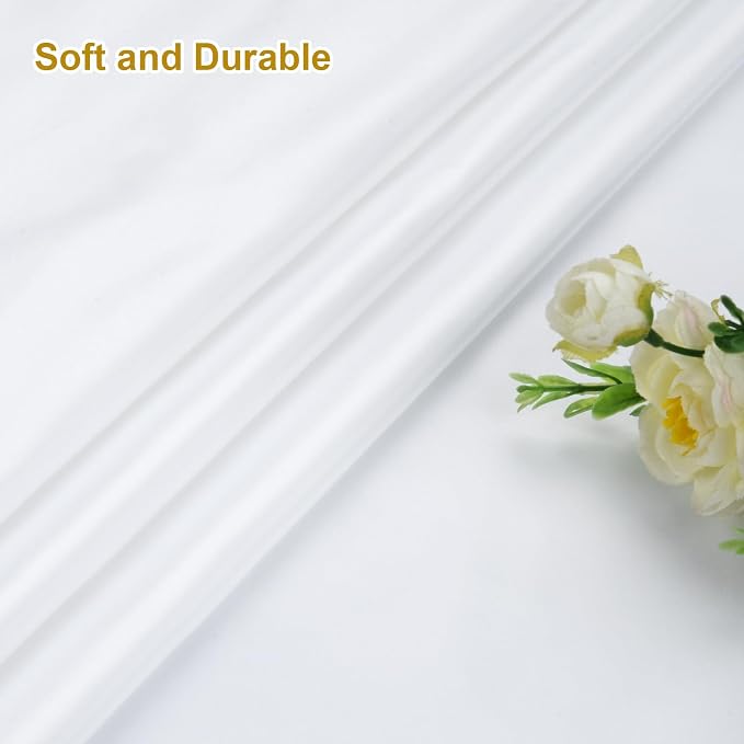 5X6.5ft White Backdrop Curtain for Photography (Without Stand) | White Photo Background for Photographic Parties Video Recording Live Streams Polyester Fabric Photoshoot Screen Backdrops - Image 6