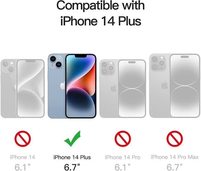 JETech Privacy Screen Protector for iPhone 14 Plus, 2+2 Pack | with Camera Lens Protector, Anti-Glare 9H Tempered Glass, Anti-Spy, Full Coverage, Scratch Resistant, Case-Friendly - Image 3