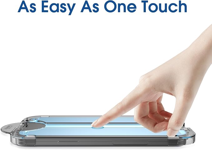 amFilm OneTouch for iPhone 15 Pro Screen Protector 6.1'' Tempered Glass | Auto-Alignment, 30s Install, Bubble Free, Scratch & Drop Protection, HD Clear, Camera Lens Protector[2+2 Pack] (15P-6.1'') - Image 6