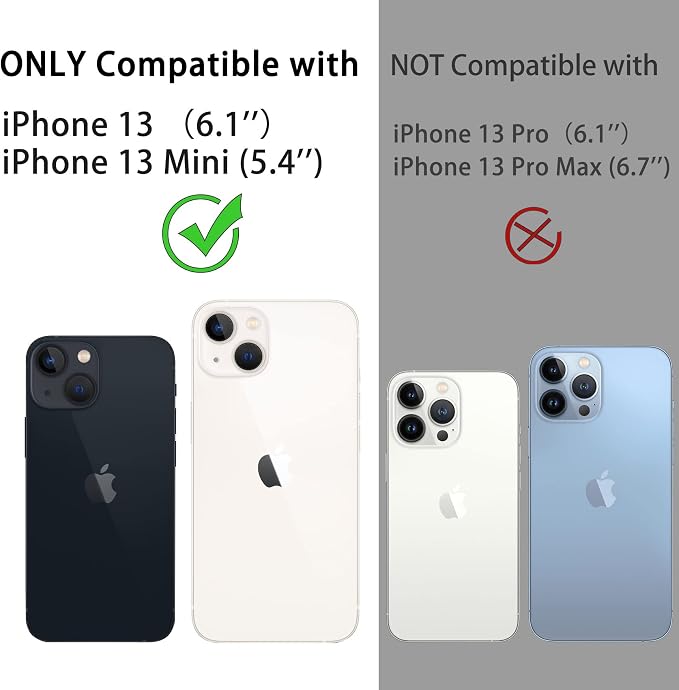 【3 Pack】Dengduoduo Tempered Glass Camera Lens Protector for iPhone 13 6.1" & iPhone 13 Mini 5.4", Bling Glitter Sparkle Ultra HD, 9H Hardness, Anti-Scratch, Case Friendly, Easy to Install [No Affect - Image 2