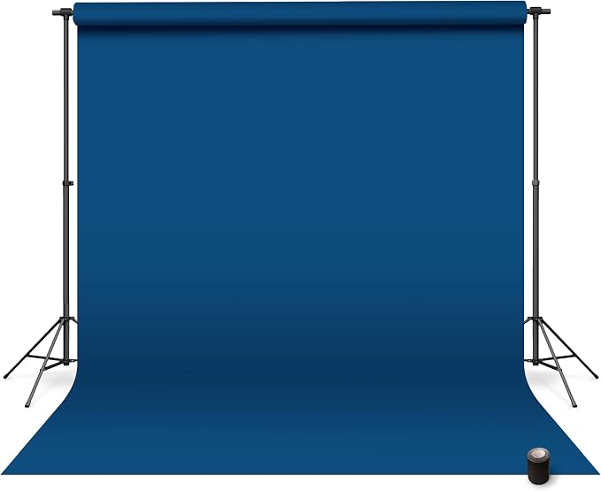 Denny Mfg Seamless Paper Backdrop for Photoshoot, Royal Blue, 86 in x 36 ft | Backdrop Roll, Matte Finish for Portraits, Product Photos and Video Shoots, Includes Free Roll Gaffer Tape (2 in x 13 ft) by DennyManufacturing