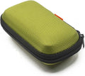 Green Rectangle Small EVA Case, Lightweight Hard Shell Zipper Pouch | Mesh Inner Pocket, Universal Bag for Wired/Bluetooth Headset, Charger, Change Purse, USB Cable by GLCON