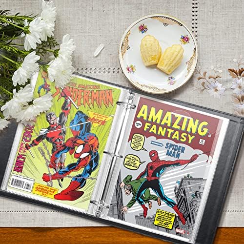 Comic Book Storage Album, Comic Book Binder - for Current, Silver Age, Regular Comics Bagged and Boarded, Binder with 12 Super Heavyweight Sleeves, Acid-Free, Gift for Comic Collectors - Image 7