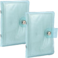 2 Pack 3x4in Instax Mini Photo Album Polaroid Picture Holder Book 36 Pockets PVC Rectangle Pale Turquoise Small Wallet Album Holder for 3 Inch Pictures Photos Photocard Holder Storage by SOFPLATE