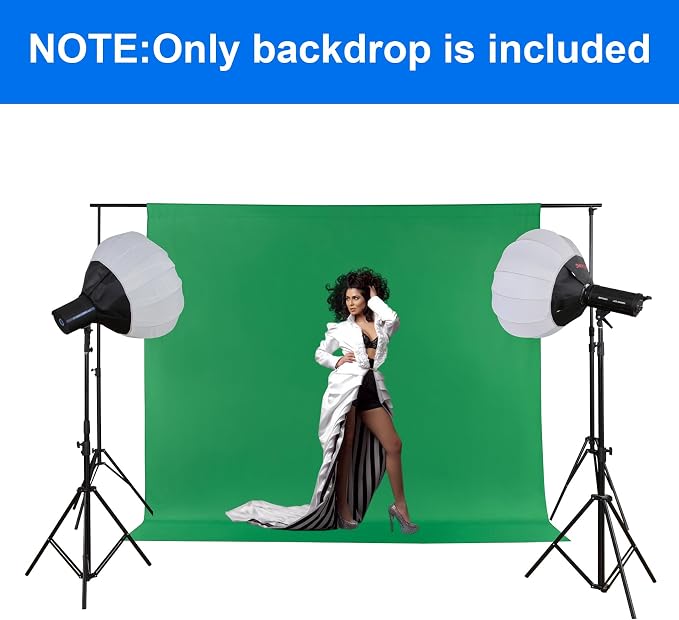 Joccun 8X10FT Green Backdrop Background for Photography,Polyester Backdrop Curtain Background Screen for Photography,Photoshoot,Video Recording,Studio(8X10ft,Green) - Image 7