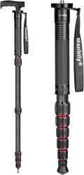 Carbon Fiber Camera Monopod, Portable Compact Lightweight Travel Monopod with Walking Stick Handle for DSLR Canon Nikon Sony Video Camcorder, 28mm Thick Leg, Max Load 22 lbs/10kg by Manbily