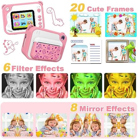 Kids Instant Print Camera for Travel Parties Camping School Birthday Gifts - Image 4