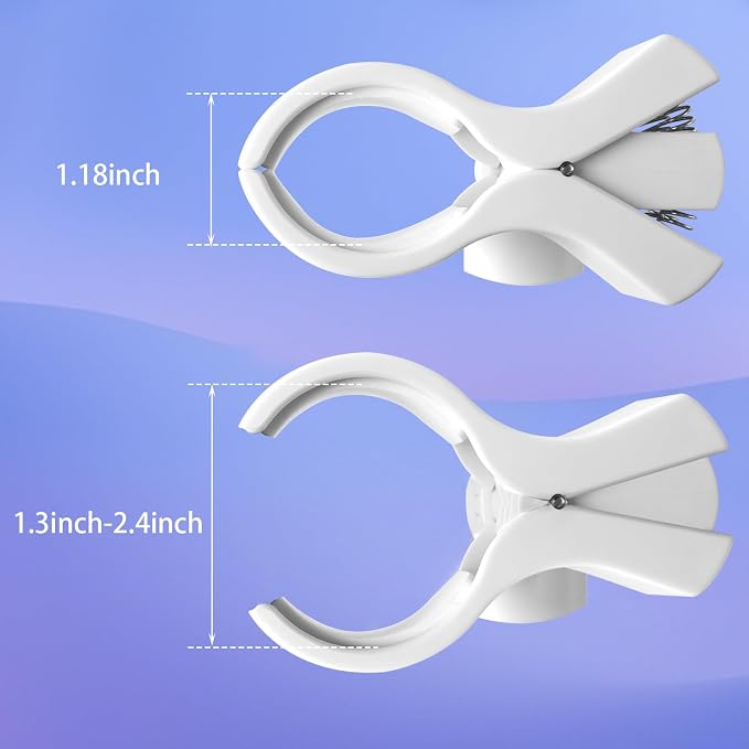 Large Microphone Clip for Mics with Outer Diameter 1.26" to 2.3" | Adjustable Mic Holder, Premium ABS, Inside sponge to protect microphones, With 5/8" Male to 3/8" Female Screw Adapter - Image 3