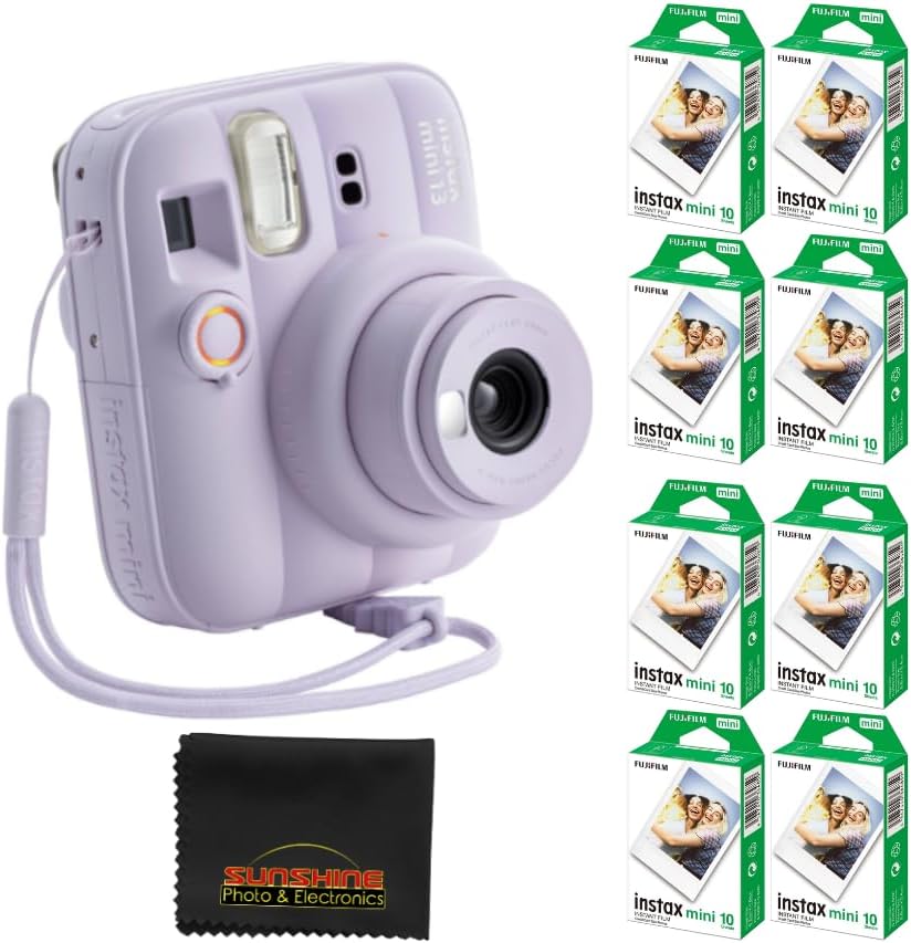 Fujifilm Instax Mini 13 Instant Film Camera (Dreamy Purple) with 80 Sheets Fujifilm Instax Mini Instant Film by FUJIFILM