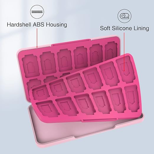 HEIYING Switch Game Case with 48 Precise Slots for Nintendo Switch 2 / OLED | Portable Game Card Holder, Hard ABS Shell with Soft Silicone Lining, Precise Card Slots,Magnetic Closure for Easy Access - Image 4