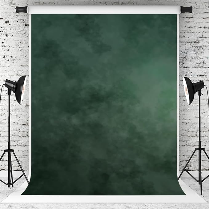 Kate 5×7ft Dark Green Portrait Backdrop Abstract Muslin Background for Photography Headshot Microfiber Photo Studio Props by KateBackdropforPhotography