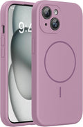 Miracase Silicone & Magnetic for iPhone 15 Plus Case, Blackcurrant | Compatible with MagSafe, Soft Microfiber Lining, Liquid Silicone Case Shockproof Drop Protection Phone Case for 15 Plus by Miracase