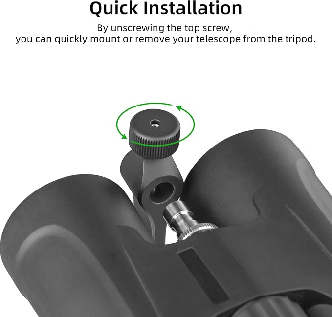 Binocular Tripod Adapter, Binocular Mount 1/4 Inch Threading Mount Aluminium (s1) - Image 4