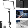 NEEWER 25W 12.9" Streaming Key Light with Desk Stand/2.4G Remote/USB Transmitter, PC/Mac APP Control 2300Lx/0.5m 2900-7000K CRI98+ Dimmable Edge Lit Video Panel Light for Webcam Laptop Zoom, GL25B | USB Transmitter, PC/Mac APP Control, 2300Lx/0.5m, 290... by Neewer