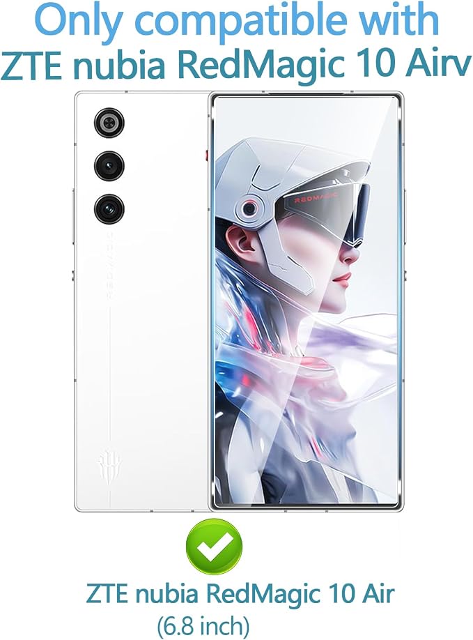 Anoowkoa 2 Pack for RedMagic 10 Air Screen Protector + [2 Pack] Red Magic 10 Air Camera Lens Tempered Glass Protector.9H Hardness.Support Fingerprint Unlock Bubble-Free.Easy Installation - Image 7