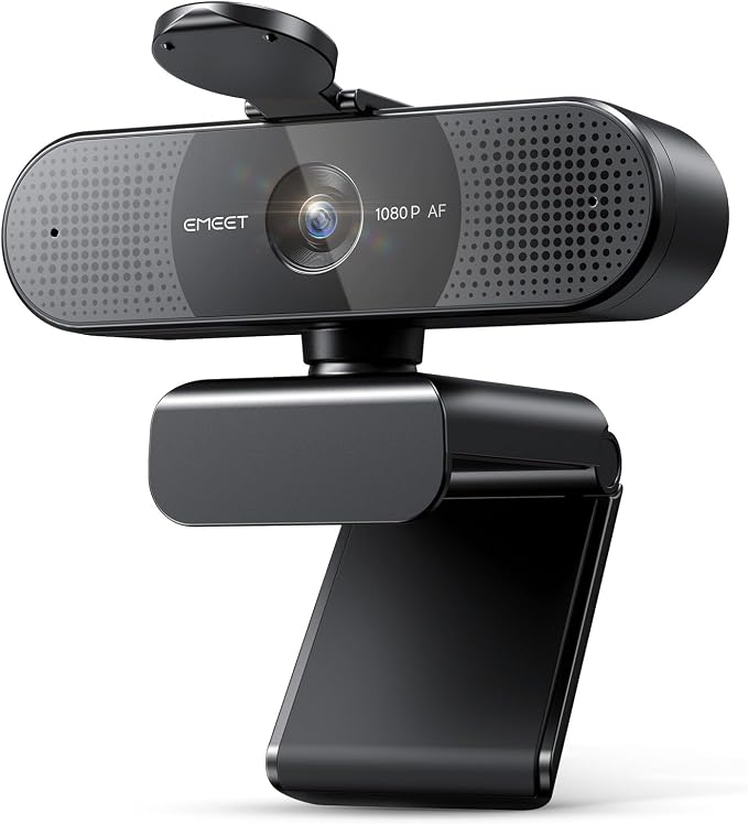 EMEET C960 AF 1080P Webcam for PC, Autofocus, 73° View Angle | Computer Camera w/Privacy Cover and Microphone, Plug and Play USB Webcam for Video Calling/Zoom/Teams/Google Meet by EMEET