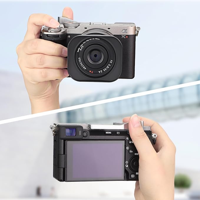 A7CII A7CR Thumb Grip Haoge Metal Thumb Up Rest Hand Grip for Sony α7CII,Alpha 7CII,ILCE-7CII,A7CR Camera Accessories Silver (Not Fits A7C) THB-A7CII-S Hot Shoe Thumb Up - Image 2