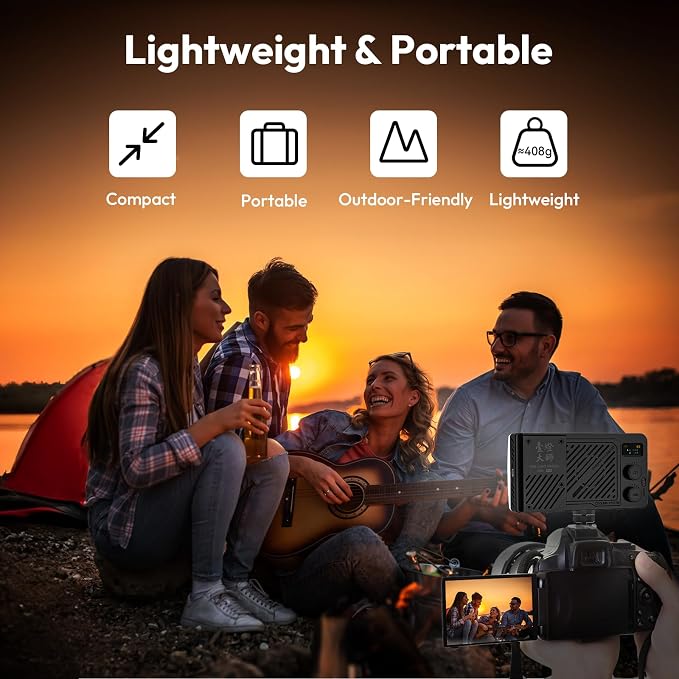 ULANZI 40W Portable RGB Video Light, 5000mAh Rechargeable LED Camera Light, 20 Scene Modes, 2700-6500K Mini Studio Lighting for YouTube, Vlogging, Live Streaming, Photography - Image 9