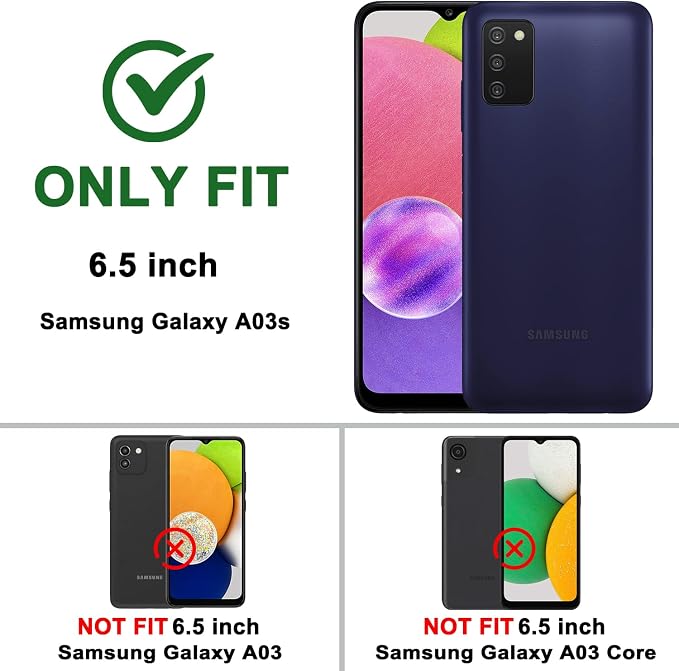 Gritup for Galaxy A03S Phone Case Military-Grade Shockproof with Kickstand | with 2 PCS Screen Protector, Slide Camera Cover, Heavy Duty Outdoor Protection Funda para Galaxy A03s Cover-White+Black - Image 3