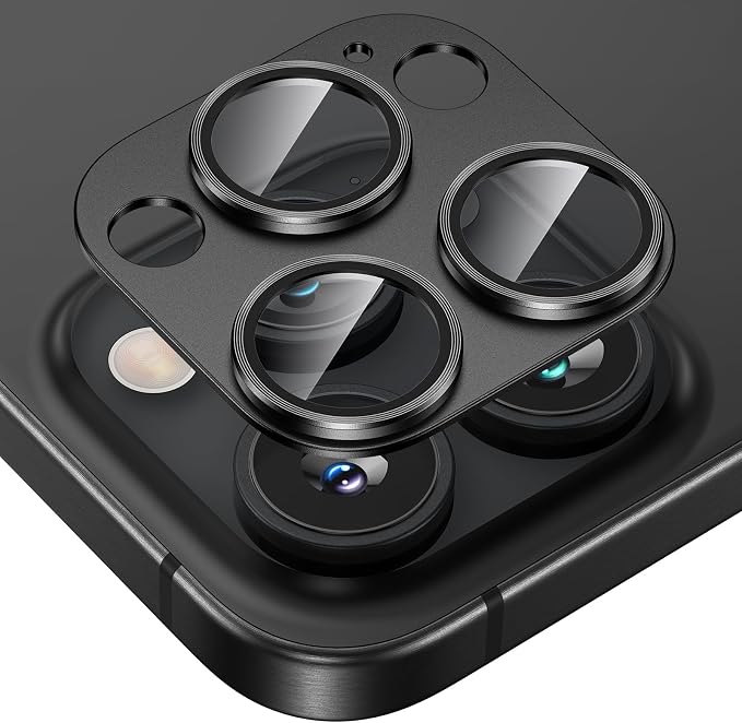 Tensea for iPhone 15 Pro Max/iPhone 15 Pro Camera Lens Protector | Metal Aluminum Alloy Tempered Glass Cover Camera Screen Protector Accessories, Case Friendly by Tensea