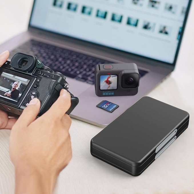 HEIYING SD Card Holder with 80 Precise Slots for SDXC SDHC Micro SD Cards | Portable Game Cards Case, Hard ABS Shell with Soft Silicone Lining, Precise Card Slots,Magnetic Closure for Easy Access - Image 7