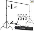 SLOW DOLPHIN Photo Video Studio 12ft (W) x 10ft (H) Heavy Duty Adjustable Photography Backdrop Stand Background Support System Kit with Carry Bag by SLOWDOLPHIN
