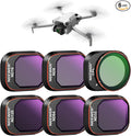 NEEWER Snap On ND&CPL Filter Set Compatible with DJI Mini 4 Pro, 6 Pack CPL Filter and Neutral Density Filters ND8 ND16 ND32 ND64 ND128 with Ultra Slim Frame Double Sided Coated HD Glass by Neewer