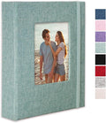 Small Photo Album 5x7 Linen Picture Book, Each Mini 26-Page Album Holds 52 Photos, Art Presentation Folder for Postcards & Picture Storage by CHERRICH
