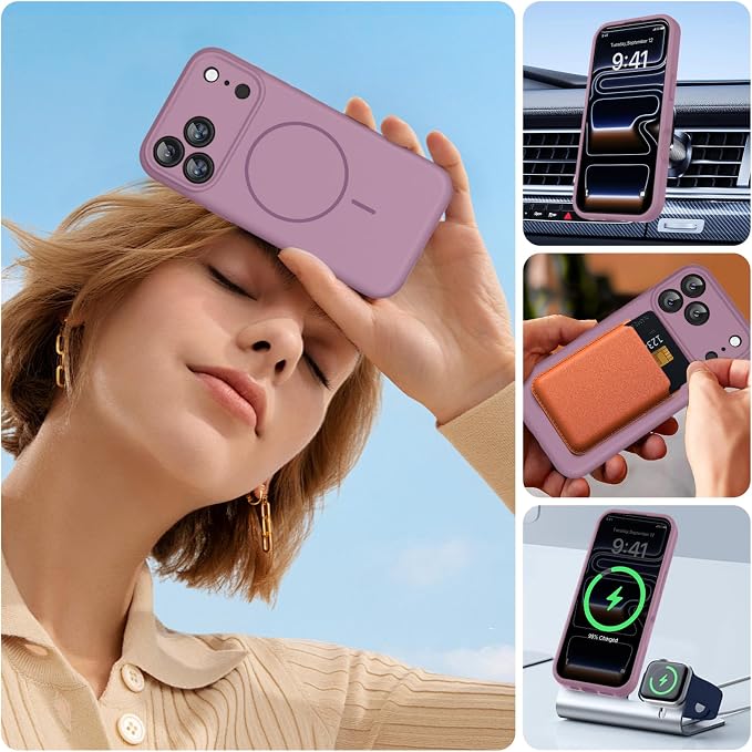 Miracase Silicone & Magnetic for iPhone 17 Pro Max Case, Blackcurrant | Compatible with MagSafe, Camera Control Cover, Premium Silicone Cover Shockproof Drop Protection Phone Case for 17 Pro Max - Image 6