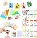 2x3 Picture Hanging Paper Frames with Stickers for Instax Mini Films | 20 Frames with Clips & String, 20 Border Stickers, 20 Photo Protector Perfect for 54x86mm Polaroid Mini Photo,Colorful & Cute by Unknown