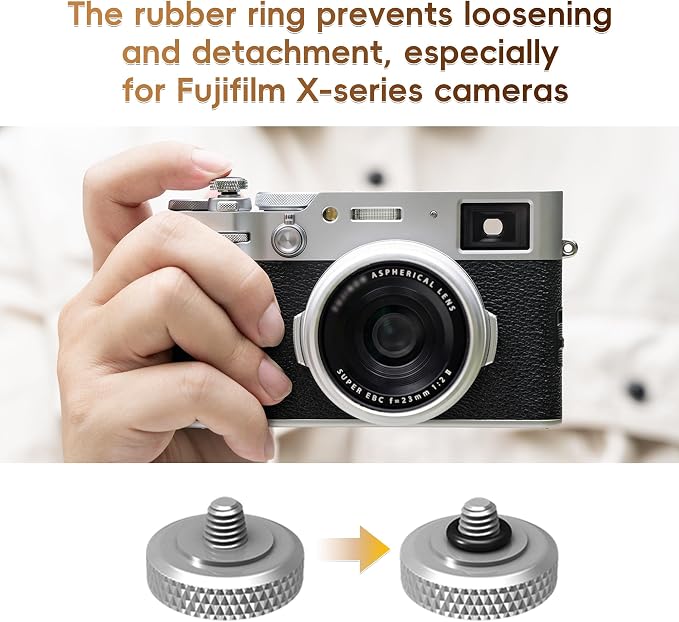 JJC Camera Soft Shutter Release Button for Fuji Fujifilm Leica Nikon Sony | Shutter Button for Fujifilm X100VI X-T50 X-T30 III II X-T5 X-E5 X-M5 X Half Leica Q3 M10 M9 Nikon Zf Df F3 Sony RX10 IV - Image 6