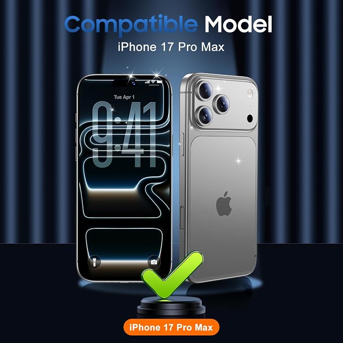 UniqueMe 3 Pack for iPhone 17 Pro Max Camera Lens Protector - Grey | Drop Protection, Case Friendly, 9H Tempered Glass, Camera Cover Screen, Update New Version - Image 7