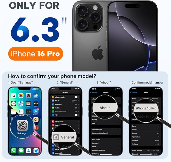 miracase Magnetic for iPhone 16 Pro Case, [Soft Anti-Scratch Microfiber Lining], Compatible with MagSafe, Liquid Silicone Case Shockproof Drop Protection Phone Case for 16 Pro,Capri Blue | Compatible with MagSafe, Soft Microfiber Lining, Liquid Silicon... - Image 8