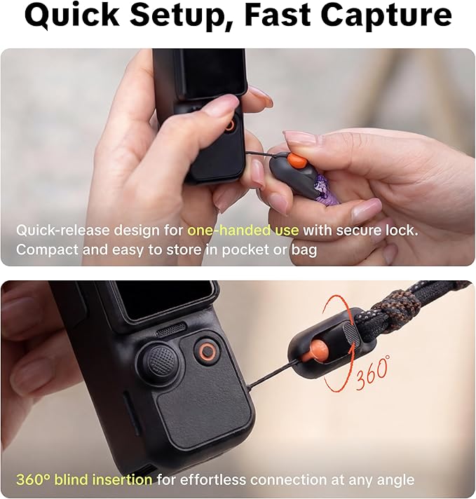 PGYTECH Camera Wrist Strap for DJI Osmo Pocket 3 4/Xtra Muse/Luna Ultra | Quick-Release Buckle, Hand Wrist Strap Lanyard for Photography/Travel/Vlogging/Daily Use - Image 3