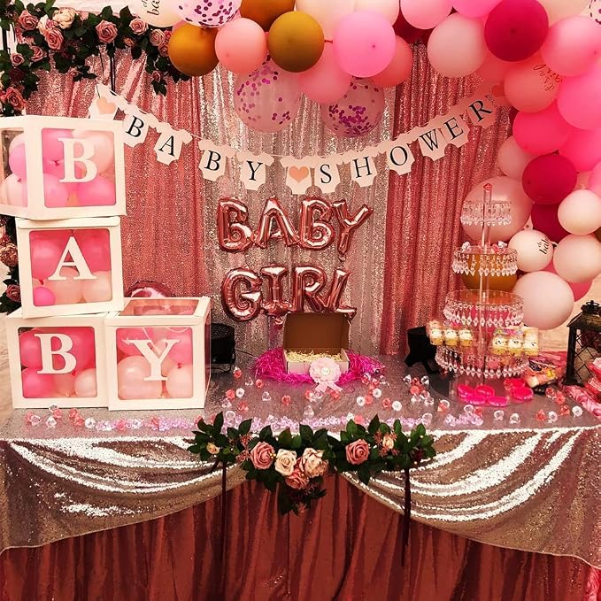 Poise3EHome Fuchsia Pink Sequin Backdrop,8FT x 10FT Sequin Photography Backdrop Curtain for Party Decoration - Image 5