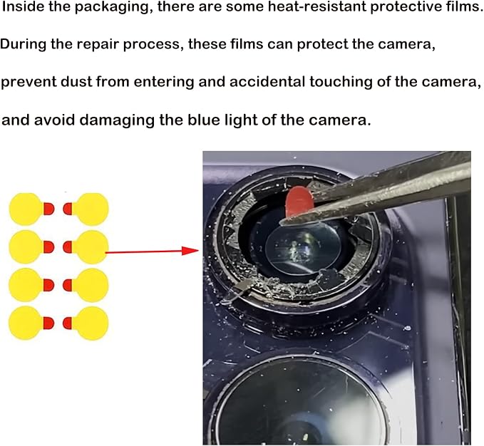 LEAFE for iPhone 12 Pro Max Camera Lens Replacement | 2 Set OEM Original Back Rear Camera Lens Glass Replacement Kit for iPhone 12 Pro Max with Pre-Installed Adhesive - Image 2